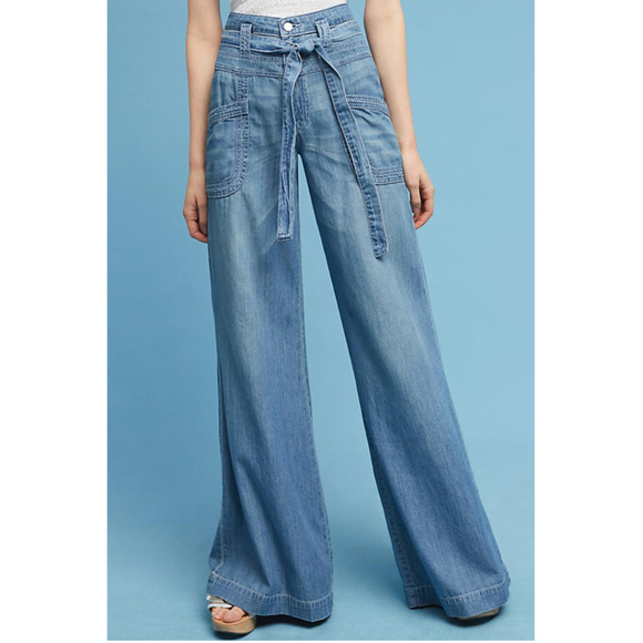 Anthropologie Denim - NWT ANTHROPOLOGIE Ultra High-Rise Tie-Waist Jeans